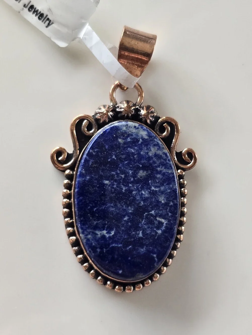 Lapis Lazuli Pendant In Copper, Southwestern